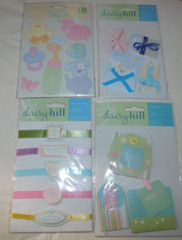 Lot 4 NEW Baby Scrapbooking Stickers Sweet Pea & Daisy Hill