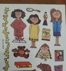 Provo Craft Scrapbooking Stickers by Leere Aldrich, SLEEP OVER, large sheet
