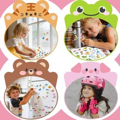 6Pack Reusable Sticker Books for Toddlers 1-3 2-4, Jelly Sticker Books for Ki…