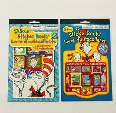 DR SEUSS Sticker Book 2Pk NEW 490 pcs
