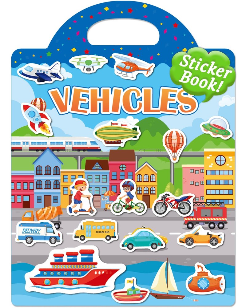 Benresive Reusable Sticker Book for Toddlers, Travel Toys & Craft Activity Gift