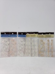 Recollections Adhesive Faux Pearls White Pink and Light Beige, Swirl Design