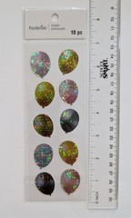 Prismatic Gold & Silver Balloons Flat Scrapbooking Stickers by Recollections