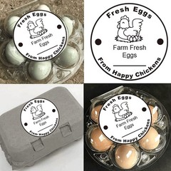 Farm Fresh Eggs Stickers 500 Pcs Farm Fresh Eggs Carton Labels Per Roll – 1.5…