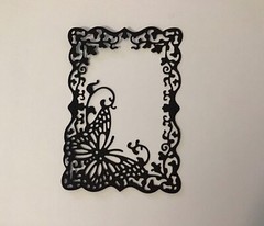 Butterfly frame die cut embellishments 6 pcs 3-7/8″ x 2-3/4” Scrapbook Cards