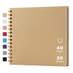 8×8 DIY Scrapbook Album Yellow Hardcover 40 Page Memory Photo Book Wedding Gift