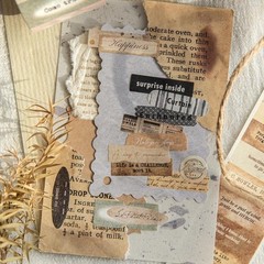 822pcs Vintage Motivational Quote Stickers Set, Decorative Tape for Scrapbooking