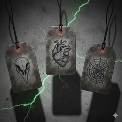 Set Of 6 Creepy Scary Tags Junk Journal Scrapbook