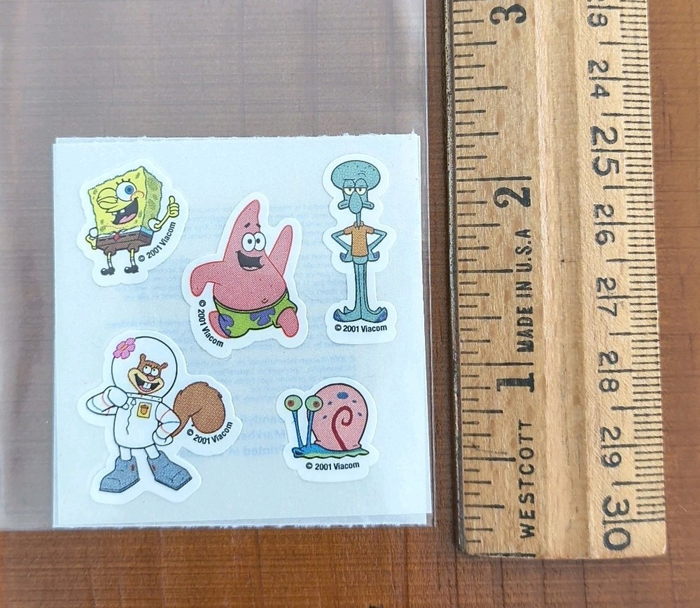 Vintage Sandylion Sponge Bob Square Pants Patrick Waving Hello Sticker Mod
