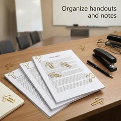 70 Pack Gold Cross Paper Clips, Decorative Paper Clips and Bookmarks for Bibl…