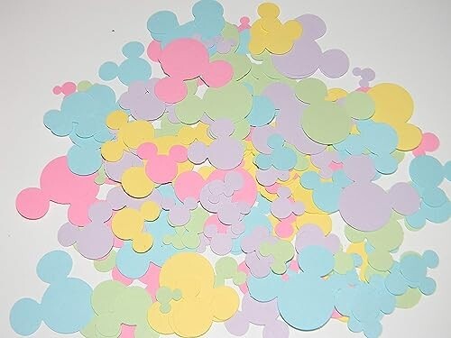 Pastel Mouse Head Inspired Confetti Birthday Party Shower Decorations- 200 pcs