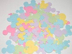 Pastel Mouse Head Inspired Confetti Birthday Party Shower Decorations- 200 pcs