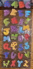 Recollections Colorful Epoxy Alphabet Letters 2 Sheets Card Scrapbook Sticker 3D
