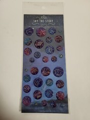 Puffy Gold Galaxy Astrology Zodiac Sticker Sheet Scrapbook Journal Sky