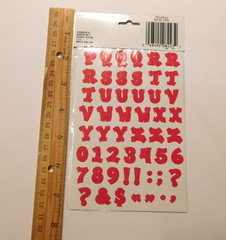 Keepsake Essentials Stickers Lot 2 Sheets Package ~ABC Red Uppercase Letters~