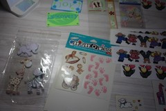 Frances Meyers provo craft & JoLees Stickers new baby lot animals die cut pastel