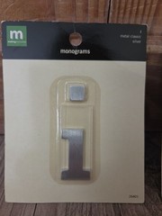 Making Memories Brushed Metal Monogram Lot (Letters: L, Q, Q / Reversible B)