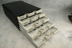 Vintage Black White Letraset Hard Case (only) for Dry-Transfer Lettering