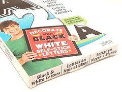 ArtSkills Poster Letters Black and White Self stick repositionable 310 pieces