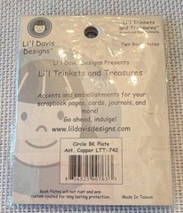 Li’l Davis Designs Li’l Trinkets and Treasures Circle Metal Book Plates LTT-742