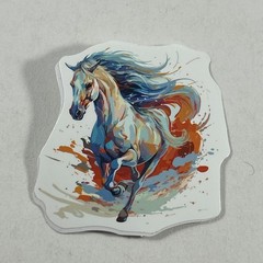 Sticker Running Horse Abstract Paint Splash Art Colorful Vinyl Decal 2″