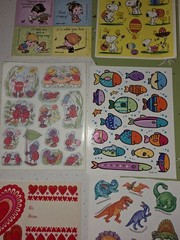 12 Full Sheets Vintage 1970-90’s Hallmark STICKERS Snoopy Heathcliff Gremlins