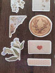 STICKERS x 10 Vintage Vibes Inspire Letter Flower Heart Laptop Sticker VIN9B