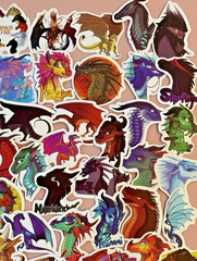 WINGS OF FIRE Stickers/Decals~60 Pieces~Book Series~Comes in Cute Bag~FAST SHIP!