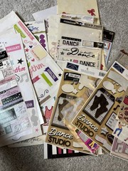 Dance/Cheerleading Scrapbook Lot, Stickers, Transfers, Jolee’s