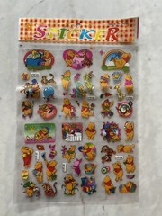 Winnie The Pooh and Friends Deadstock Y2K Sticker Sheet Sealed Colorful Kawaii
