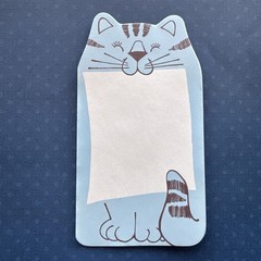 Vintage 80s Note Stationary Paper Sheets Feeling Blue 1983 Cat Sweet Message Lot