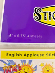 StickerKing English Applause Stickers 6″ X 6.75″ 4 Sheets Acid-Free Teachers Lot