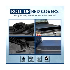 Soft Roll Up 5’2″ / 61.7″ Truck Bed Cover Compatible for 2015 2016 2017 2018 …