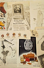 LOT 25 pc Vtg WOMEN/GIRLS FASHION Ephemera Pack Junk Journal Scrapbook Print Ads