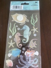 Jolee’s Boutique 3-D Vellum SEA HORSES Ocean Turtle Theme Stickers