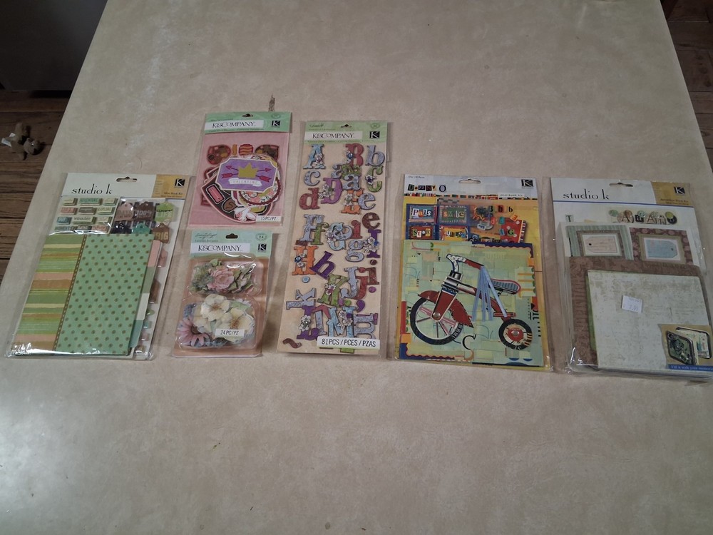 K & Company Scrapbooking Stickers, Borders, Frames Embellished Lot. Wysiwyg
