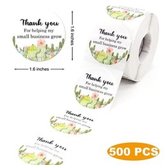 1.5 Inch Cactus Stickers,Thank You for Helping My Small Business