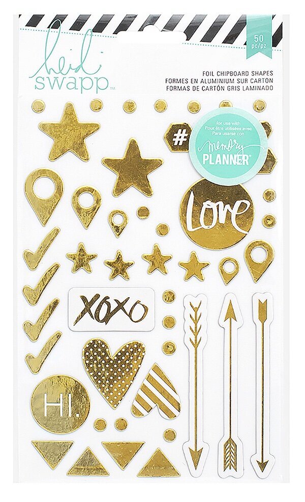 Heidi Swapp, Hello Beautiful, Love, Arrows, Chipboard Embellishments, Gold Foil