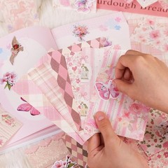 All-in-One Flower Theme Scrapbook Kit – 100 Decorative Pieces for Crafting