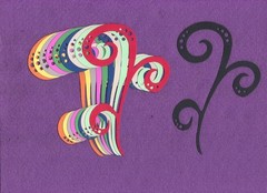 FLOURISH SWIRL HOLES die cuts scrapbook cards