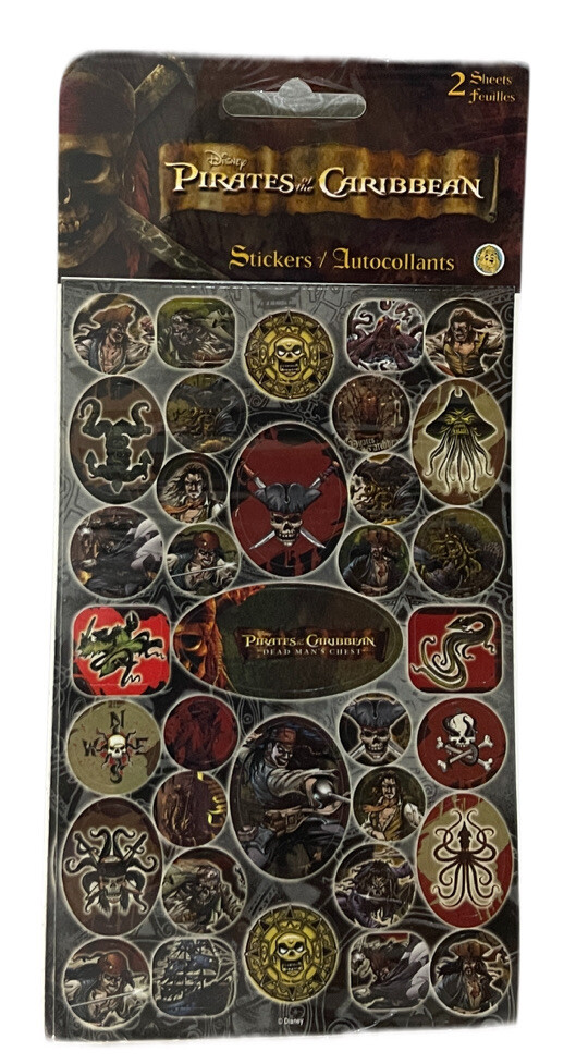 Disney The Pirates of the Caribbean Sandylion Stickers 2 Sheets