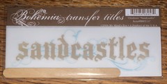My Mind’s Eye BOHEMIA RUB ON TRANSFER TITLES “ Sandcastle “ SCRAPBOOK CRAFT
