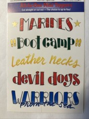 Marine Corps USMC Cardstock Scrapbooking Embellishments Rare