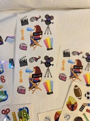 VTG Sandylion Sticker Mod Sheet Lot Kromekote Prismatic School Sports Arts Class