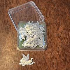 Vintage Silver Foil Embossed Angel Cherub Die Cut Stickers RARE