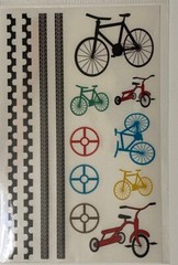 Piggy Tales Alphabet Stickers & Bicycles Rub Ons Card Making Scrapbooking