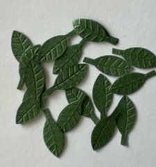 DARK GREEN BIRCH LEAF Die-cut Embellishment(20pc)Jolees •Garden•Christmas•Stems•