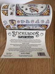 Vintage Penny Black Stickeroos Bee Sweet Sticker ROLL, Stickers Bees Girl Hive
