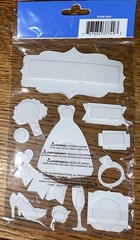 RARE Paper House Wedding The Bride Mrs Alway Forever 3D Dress Bouquet Ring Love