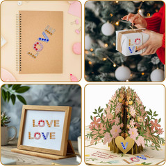 9 Sheets Glitter Alphabet Stickers, 495 Pcs 0.6″ A-Z Rhinestone Letter Stickers